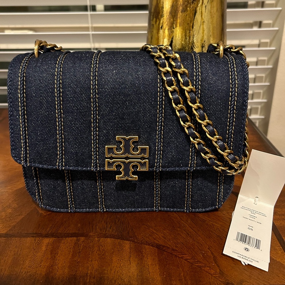 Denim Chain Shoulder Bag